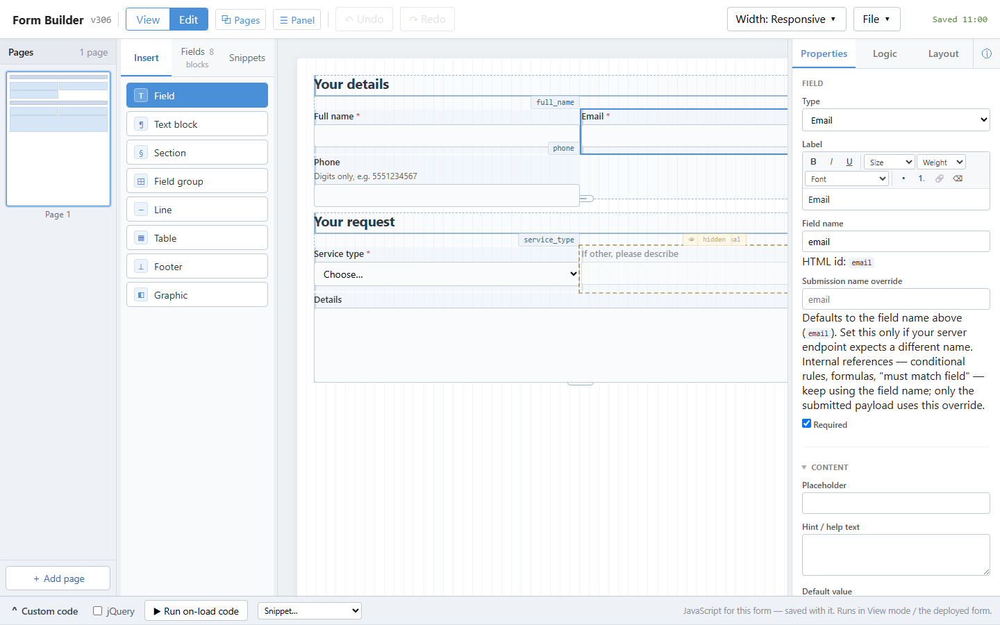 Form Builder to Create HTML and PDF Files