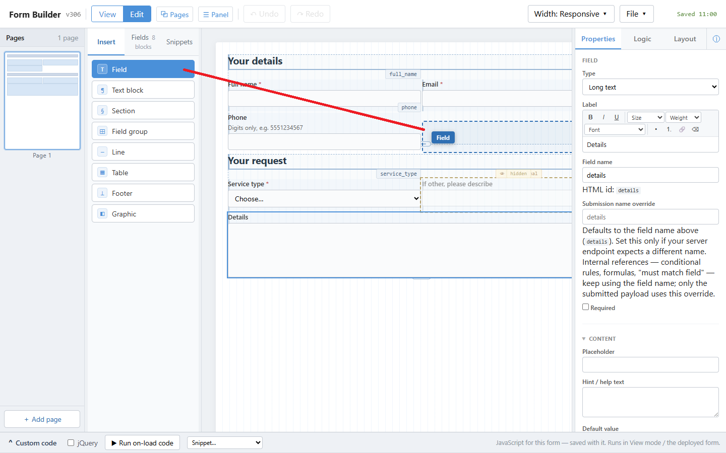 Drag and Drop Form Fields