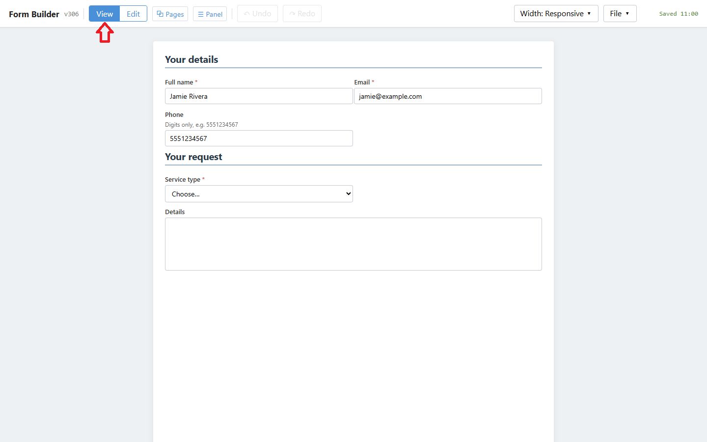Preview the Form as You Work